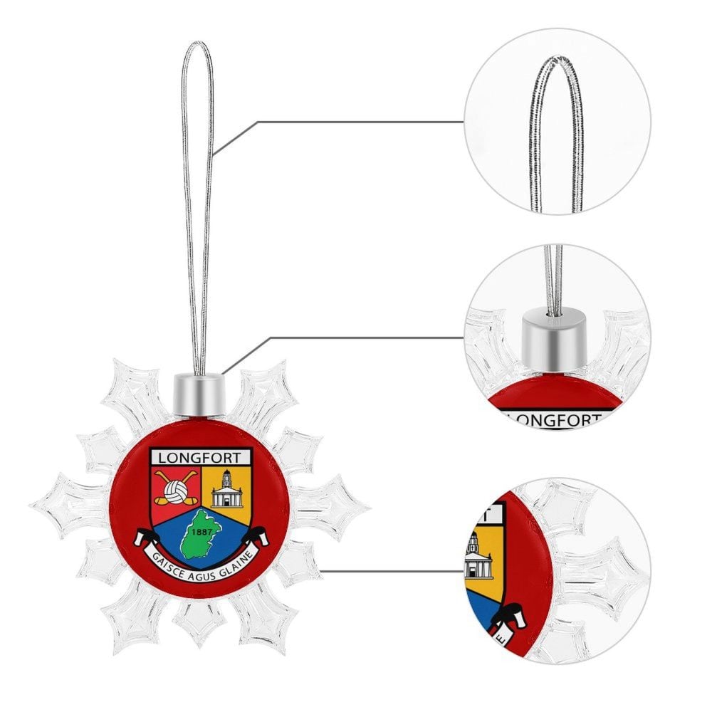 Longford GAA Irish Christmas Snowflake Ornament