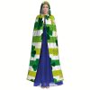 Lucky Clover Hooded Cape Costume – Lightweight Polyester Cloak for Halloween