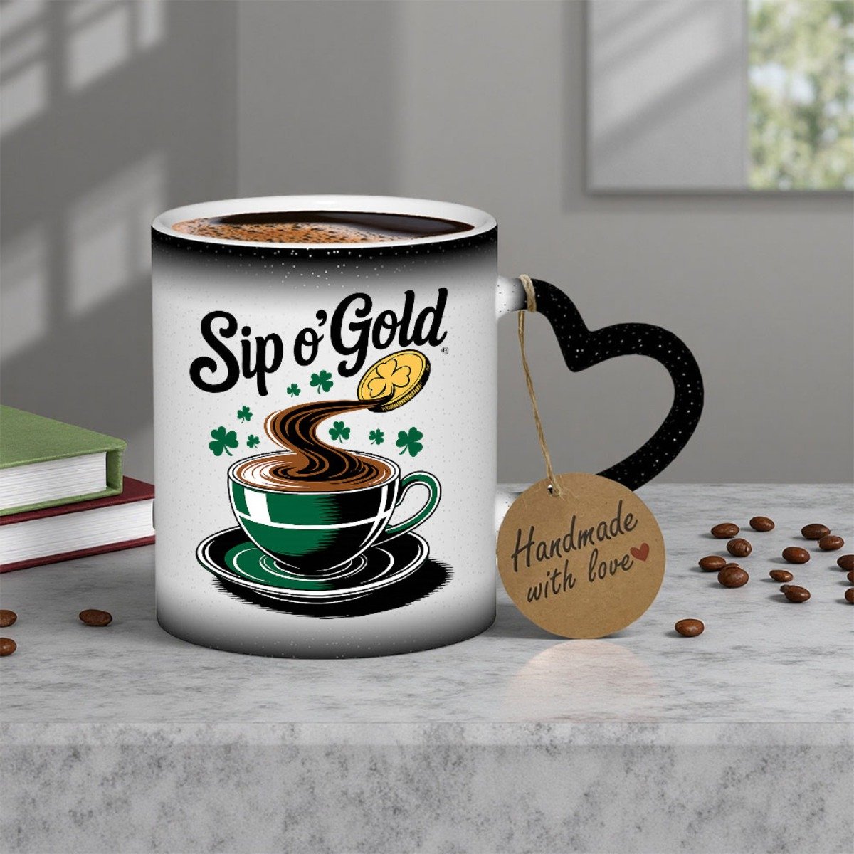 Magic Color Changing Mug – Trifolium Ireland Print Ceramic Coffee Mug Magic Color Changing Mug – Trifolium Ireland Print Ceramic Coffee Mug