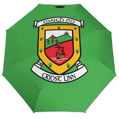 Mayo GAA Umbrella – Mayo County Crest Compact Rain Umbrella Mayo GAA Umbrella – Mayo County Crest Compact Rain Umbrella