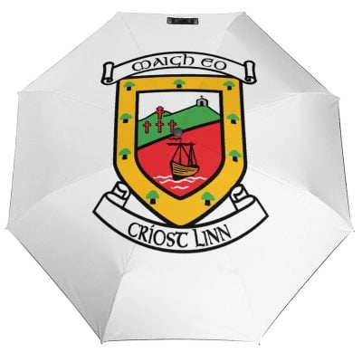 Mayo GAA Umbrella – Mayo County Crest Compact Rain Umbrella Mayo GAA Umbrella – Mayo County Crest Compact Rain Umbrella