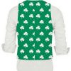 Men’s 3pcs Irish-Themed Suit Set – Clovers Print, St. Patrick’s Day, Wedding Attire