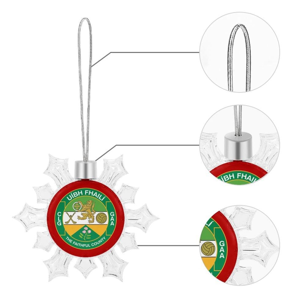 Offaly GAA Irish Christmas Snowflake Ornament