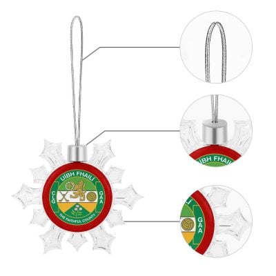 Offaly GAA Irish Christmas Snowflake Ornament