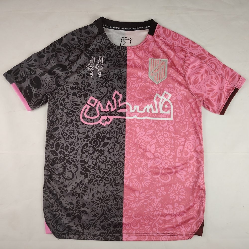 Palestine 2025-2026 Black Pink Short Sleeve Arabic Jersey