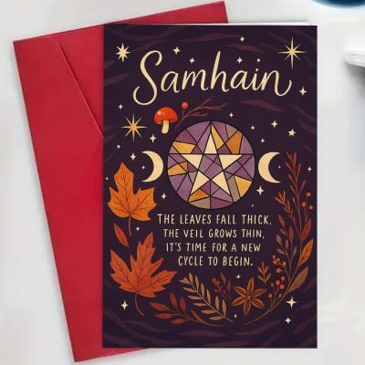 Samhain Greeting Card - Witchcraft & Pagan Celebration