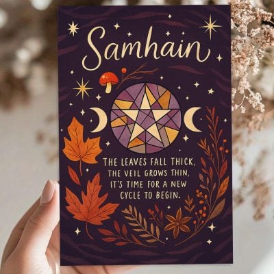 Samhain Greeting Card - Witchcraft & Pagan Celebration