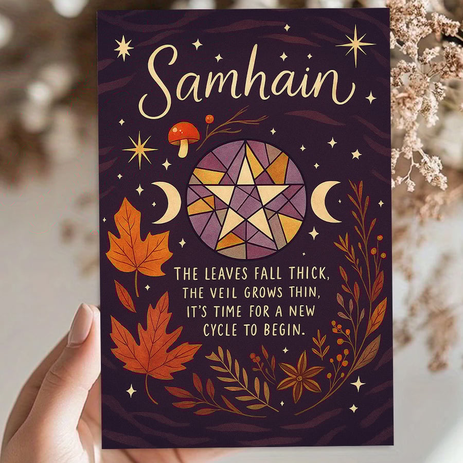 Samhain Greeting Card - Witchcraft & Pagan Celebration Samhain Greeting Card - Witchcraft & Pagan Celebration
