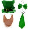 St. Patrick’s Day Costume Set – Hat, Bow Tie, Beard, and Scarf for Party Celebrations