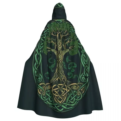 Tree of Life Celtic Hooded Cloak Cape