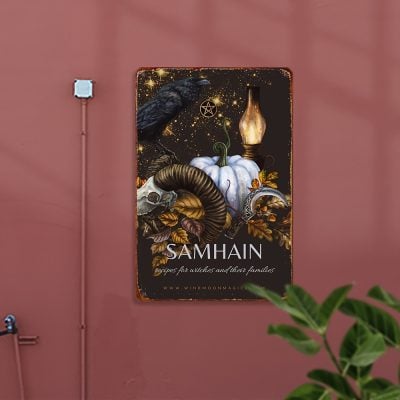 Vintage Samhain Aluminum Sign - High Quality Dustproof Metal Wall Art