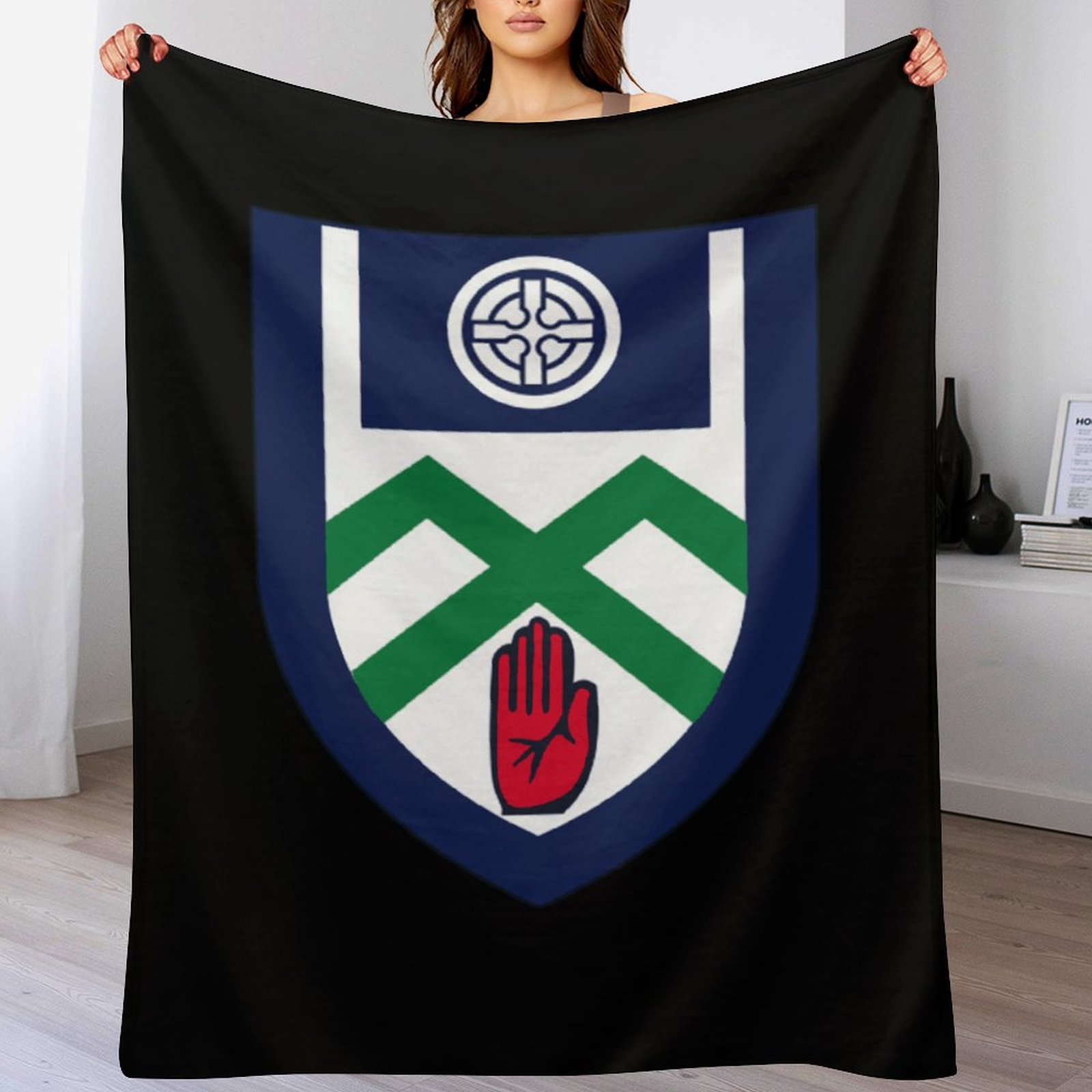 Monaghan GAA Plush Blanket – 50x60" Soft County Throw (White or Black Background) Monaghan GAA Plush Blanket