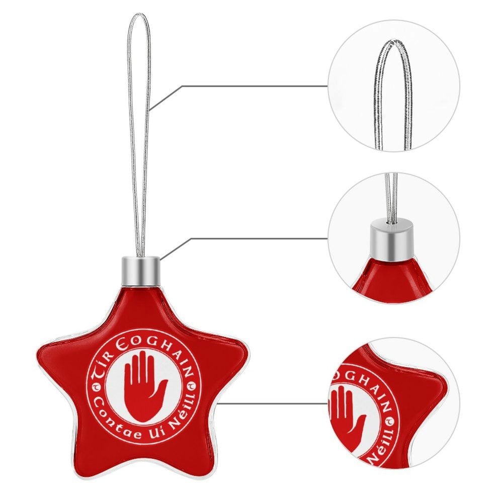 Tyrone GAA Star-shaped Christmas Ornament