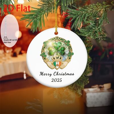 Irish Gifts - GAA, Ireland Football Jerseys, Ireland Rugby Jerseys 2D Irish Christmas Ornaments – Flat Acrylic Hanging Decoration