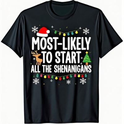Irish Gifts - GAA, Ireland Football Jerseys, Ireland Rugby Jerseys Most Likely to Start All the Shenanigans T-Shirt