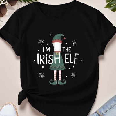 Irish Elf Christmas T-Shirt