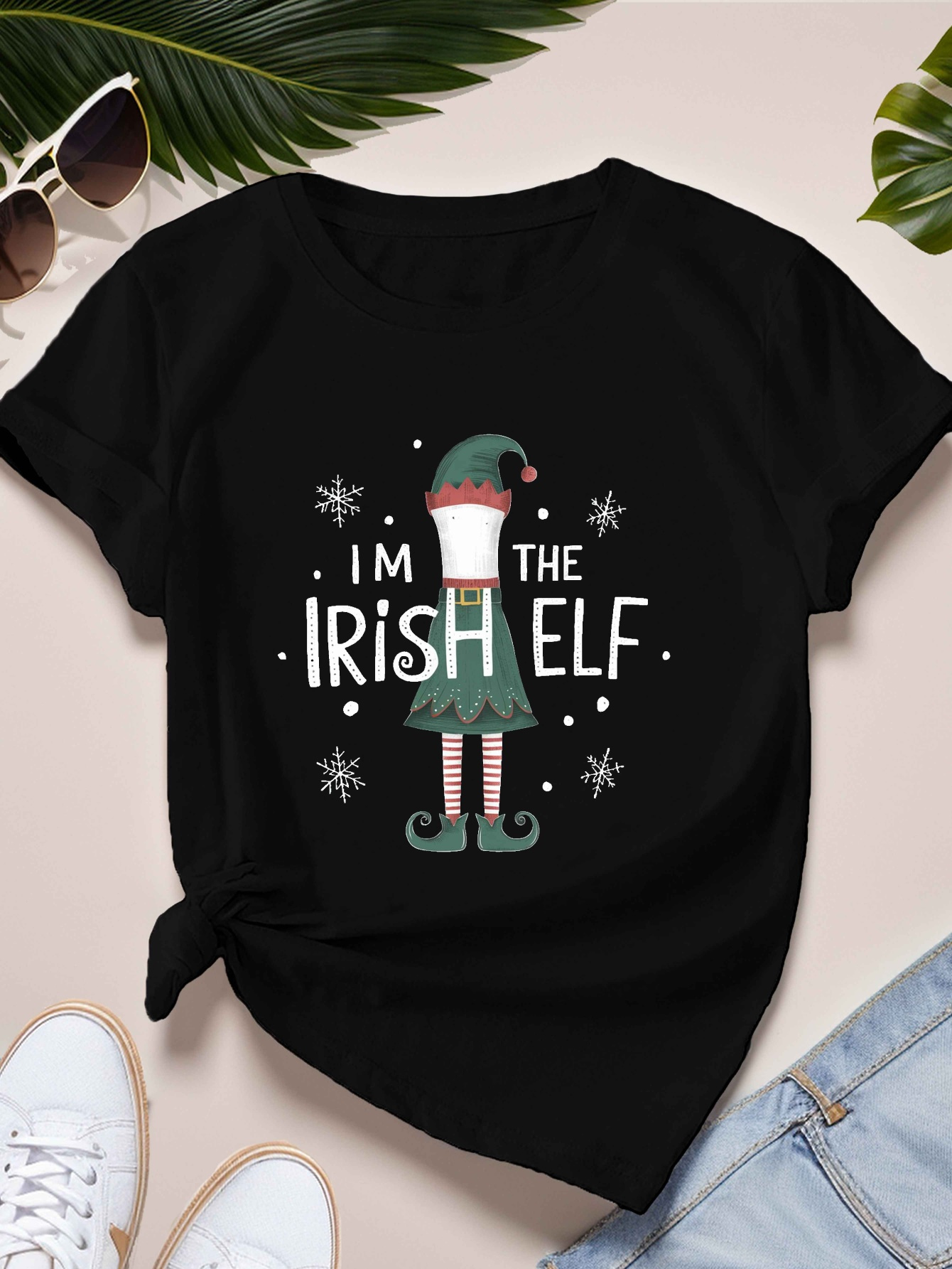 Irish Elf Christmas T-Shirt Irish Elf Christmas T-Shirt