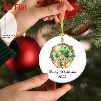 Irish Gifts - GAA, Ireland Football Jerseys, Ireland Rugby Jerseys 2D Irish Christmas Ornaments – Flat Acrylic Hanging Decoration