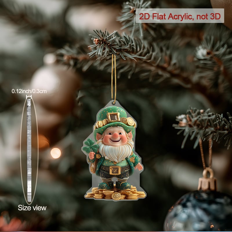 2D Irish Leprechaun Acrylic Ornament 2D Irish Leprechaun Acrylic Ornament
