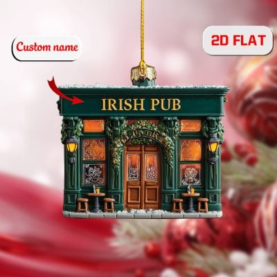 Irish Gifts - GAA, Ireland Football Jerseys, Ireland Rugby Jerseys Irish Pub Christmas Ornament