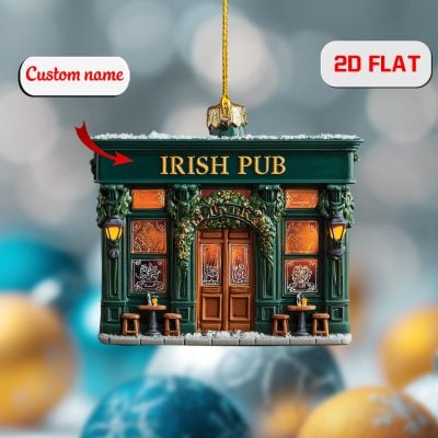 Irish Gifts - GAA, Ireland Football Jerseys, Ireland Rugby Jerseys Irish Pub Christmas Ornament