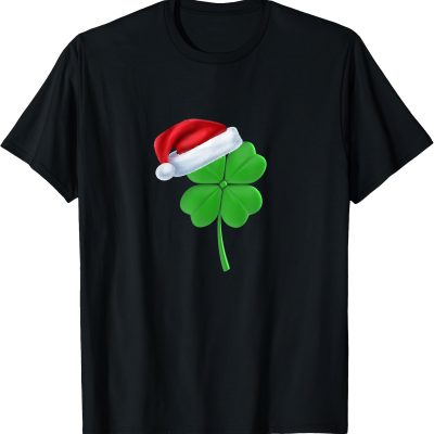Shamrock Santa Hat Christmas T-Shirt