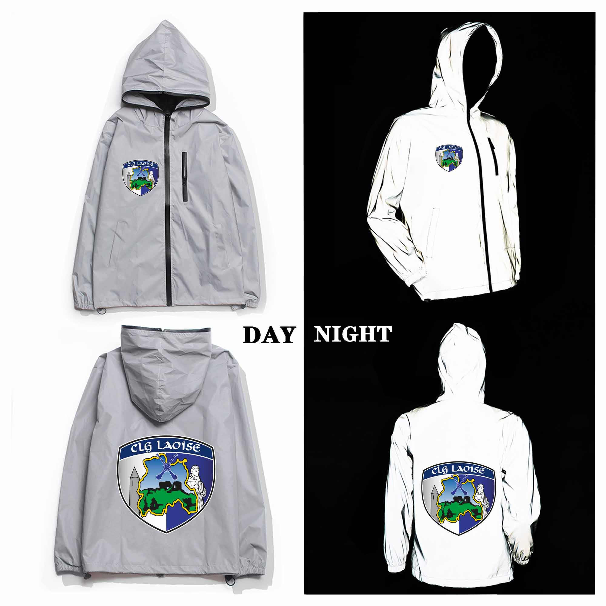 Laois GAA Crest Reflective Jacket Laois GAA Crest Reflective Jacket