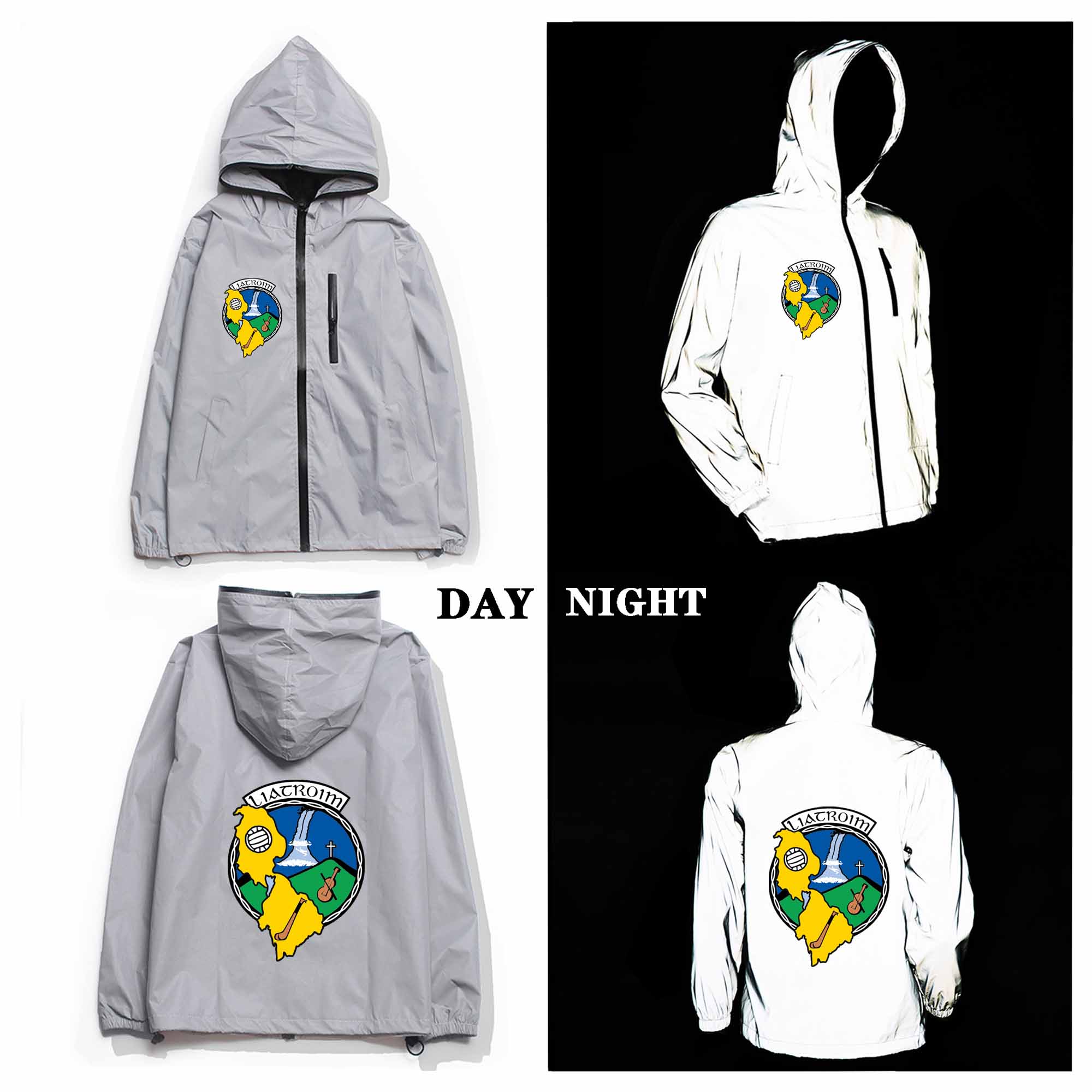 Leitrim GAA Crest Reflective Jacket Leitrim GAA Crest Reflective Jacket