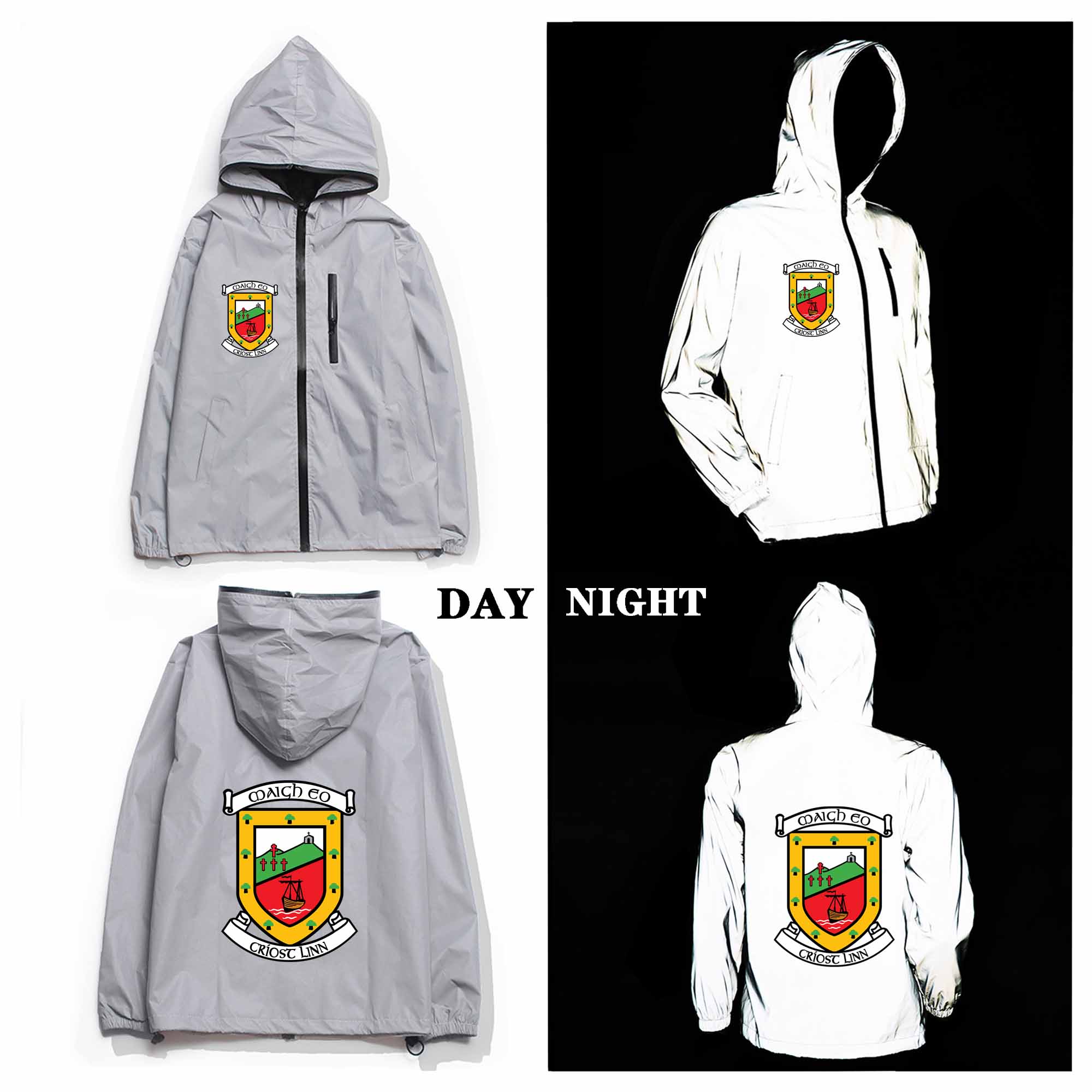 Mayo GAA Crest Reflective Jacket Mayo GAA Crest Reflective Jacket