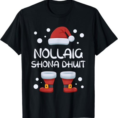 Irish Santa Graphic Christmas T-Shirt