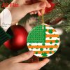 2D Irish Flag & Shamrock Christmas Tree Ornament