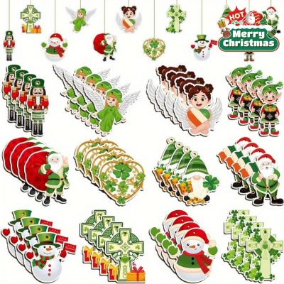 Vintage Irish Wooden Hanging Ornaments