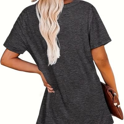 Casual Short Sleeve Round Neck Top