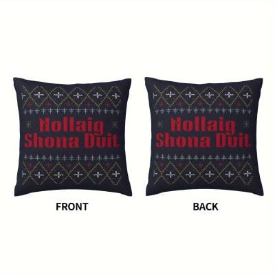 Irish Gifts - GAA, Ireland Football Jerseys, Ireland Rugby Jerseys Nollaig Shona Duit Irish Christmas Pillow Cover