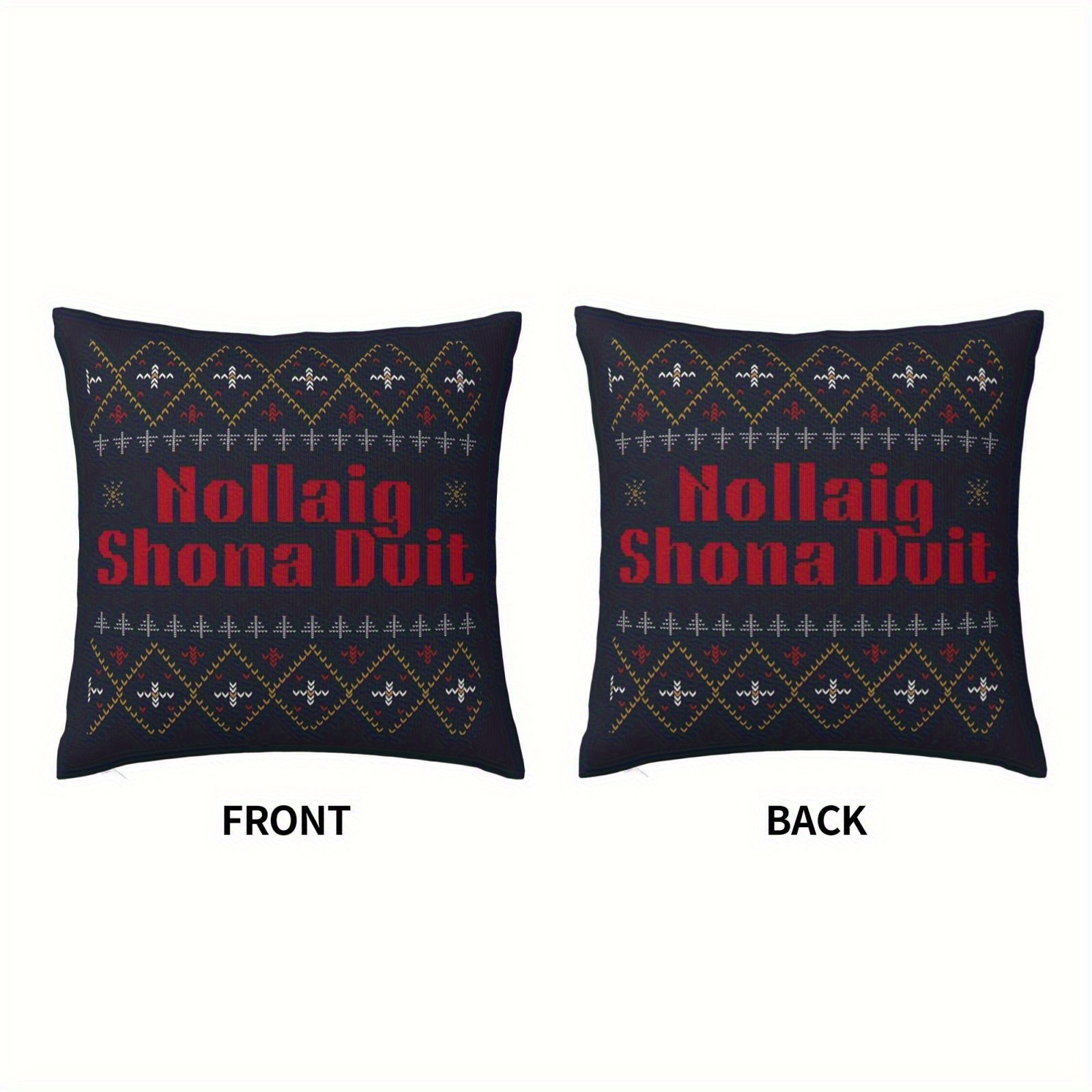 Nollaig Shona Duit Irish Christmas Pillow Cover Nollaig Shona Duit Irish Christmas Pillow Cover