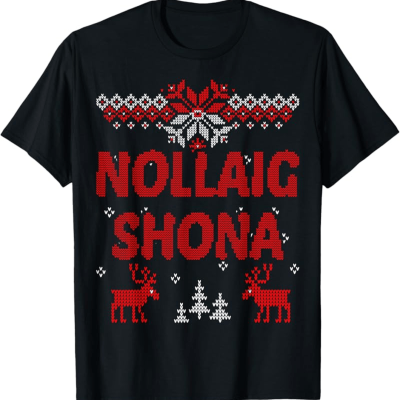 Irish Gifts - GAA, Ireland Football Jerseys, Ireland Rugby Jerseys Men’s Irish Gaelic Christmas T-Shirt