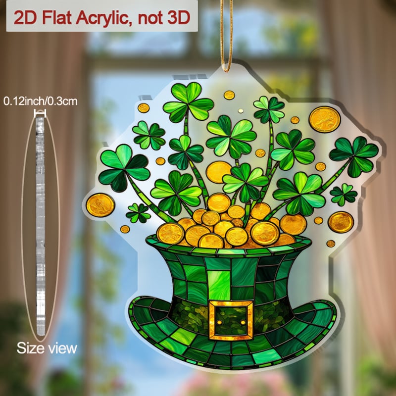 2D St. Patrick’s Day Clover Hat Ornament 2D St. Patrick’s Day Clover Hat Ornament