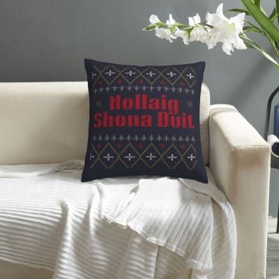 Irish Gifts - GAA, Ireland Football Jerseys, Ireland Rugby Jerseys Nollaig Shona Duit Irish Christmas Pillow Cover