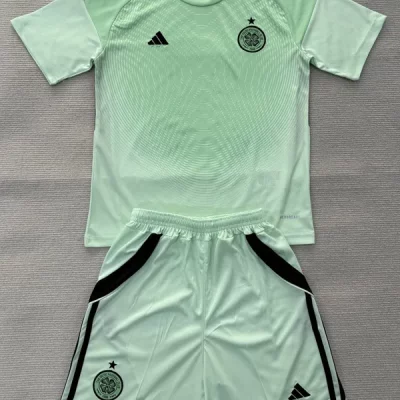 Celtic 2025-26 Green Goalkeeper Kids Kit