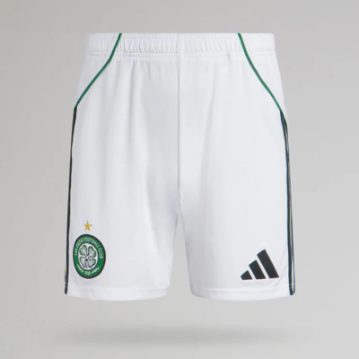 Celtic 2025-26 White Home Shorts