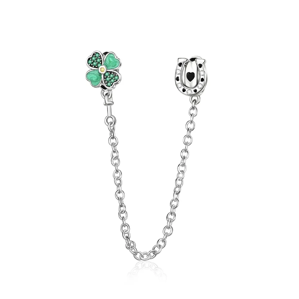 925 Silver Lucky Clover Horseshoe Charm for Bracelets, Necklaces DIY Jewelry 925 Silver Lucky Clover Horseshoe Charm for Bracelets, Necklaces & DIY Jewelry