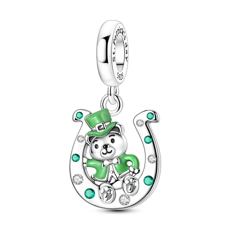 Shamrock Leprechaun Charms Bead Pendant Shamrock Leprechaun Charms Bead Pendant