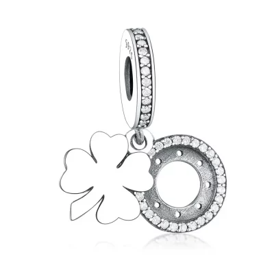 Silver Irish Shamrock Clover Faith Bead for Women