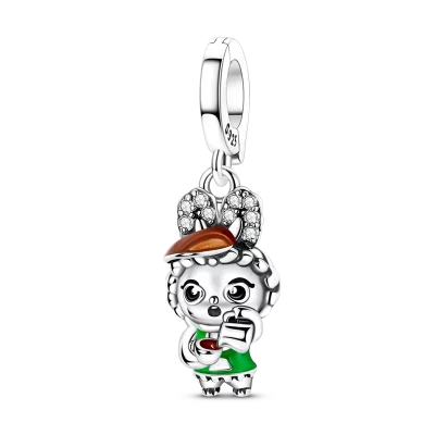 Shamrock Leprechaun Charm Bead Pendant