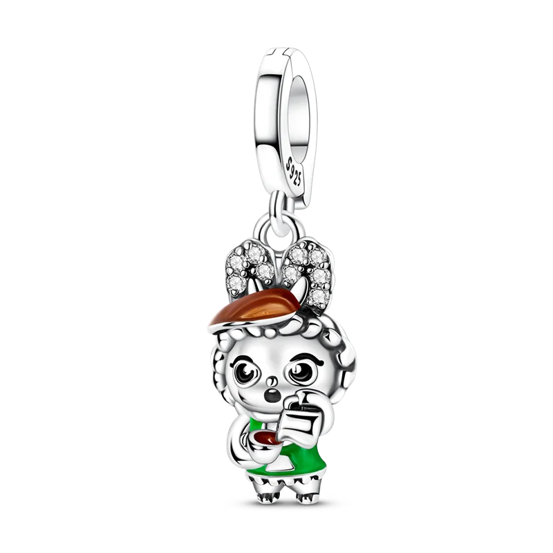 Shamrock Leprechaun Charm Bead Pendant Shamrock Leprechaun Charm Bead Pendant