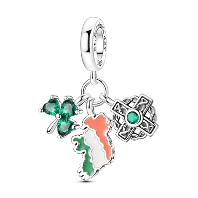 St. Patrick's Day Shamrock Leprechaun Charms Bead