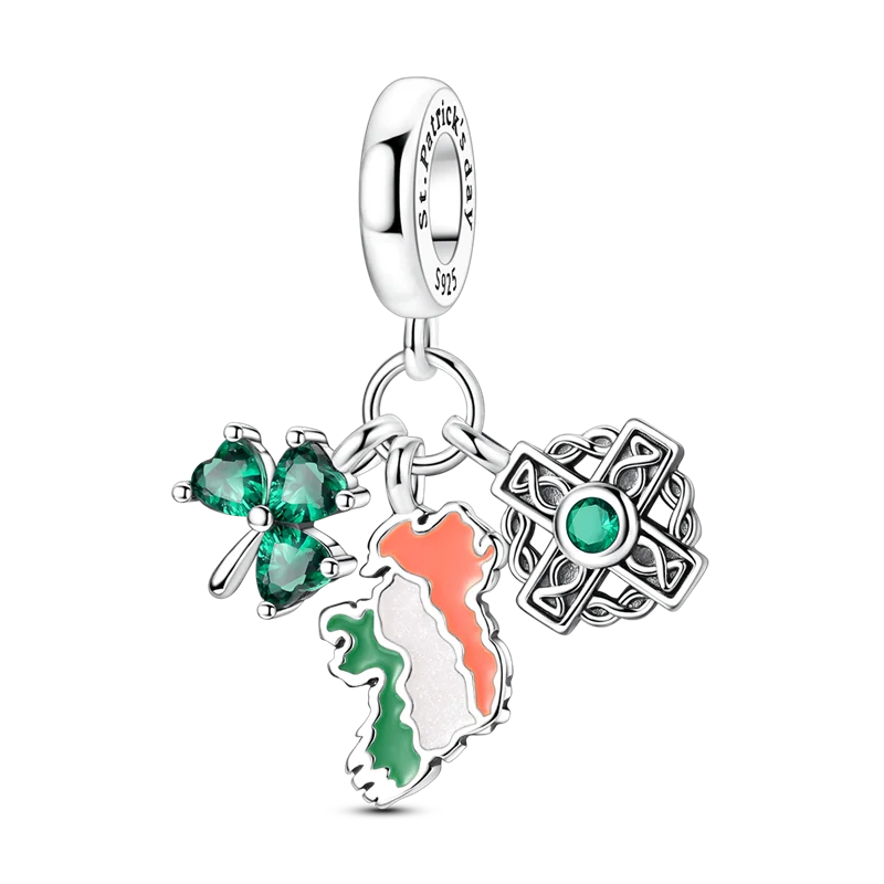 St. Patrick's Day Shamrock Leprechaun Charms Bead St. Patrick's Day Shamrock Leprechaun Charms Bead