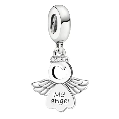 Sterling Silver My Angel Guardian Angel Charms Bead