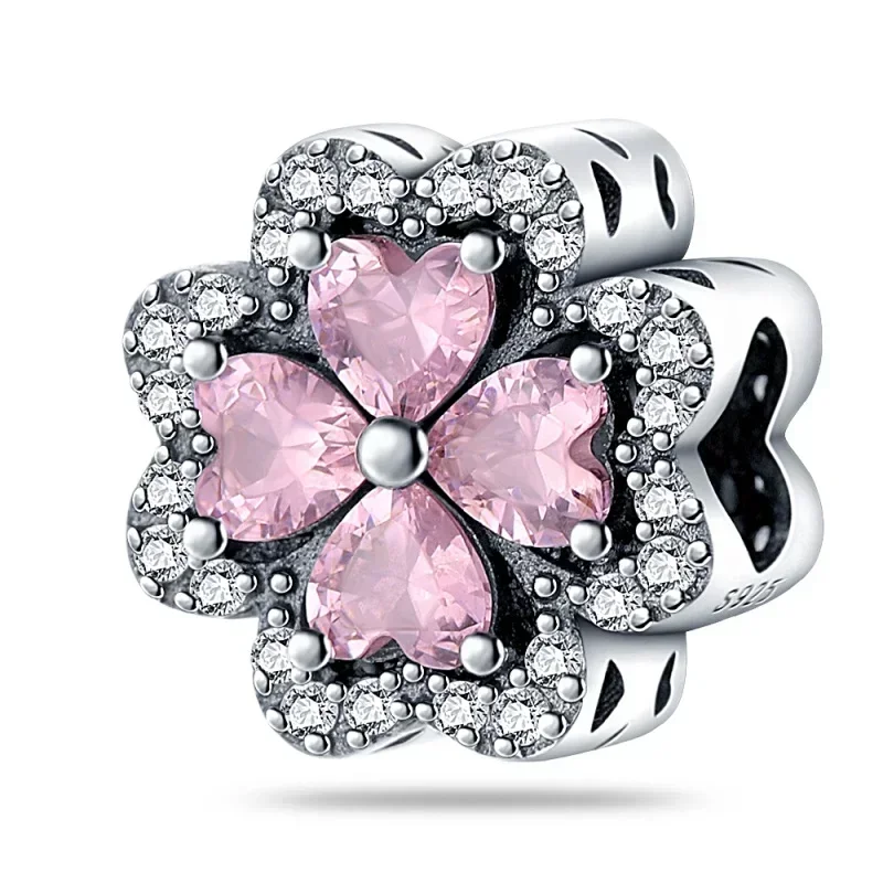 Lucky 925 Sterling Silver Four Leaf Clover Charm Bead Lucky 925 Sterling Silver Four Leaf Clover Charm Bead