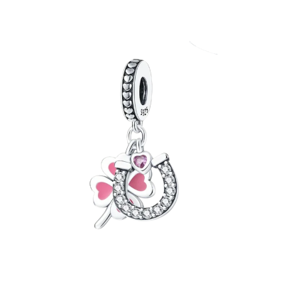 925 Sterling Silver Clover Lucky Charm Bead